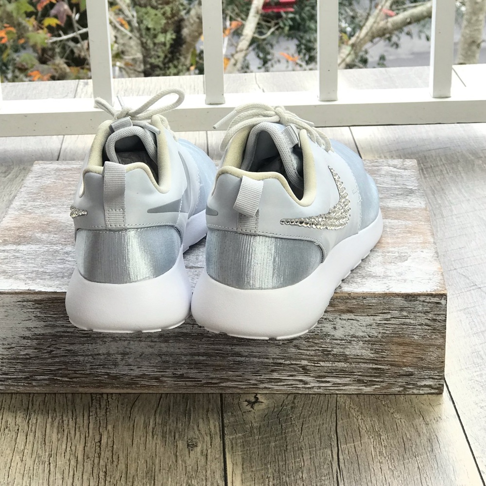 Nike&Swarovski Crystal Roshe One Silver  W AUTHENT - Picture 6 of 8